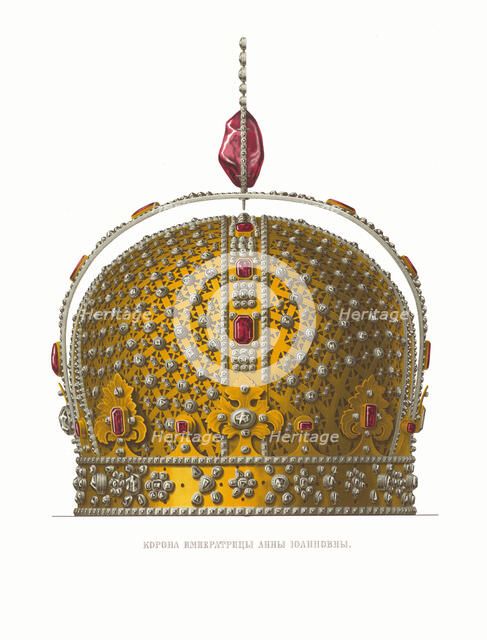 The Imperial Crown of Empress Anna Ioannovna, 1849-1853. Creator: Solntsev, Fyodor Grigoryevich (1801-1892).