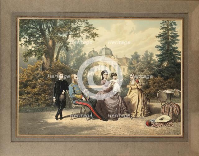 The Imperial Family in Gödöllo, 1871. Creator: Katzler, Vinzenz (1823-1882).