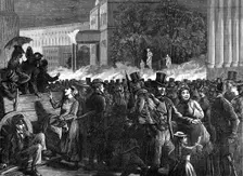 The Imperial Festivities at Berlin: crowd at the illuminations, Serenade by Prussian Guards, 1872. Creator: Unknown