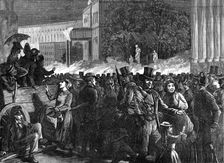 The Imperial Festivities at Berlin: crowd at the illuminations, Serenade by Prussian Guards, 1872. Creator: Unknown