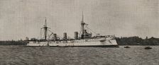The Imperial German Navy protected cruiser SMS Kaiserin Augusta, (1892-1920), 1898. Creator: Tomás Carlos Capuz