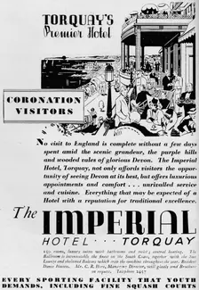 The Imperial Hotel, Torquay 1937