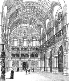 'The Imperial Institute of the United Kingdom , The Colonies, and India; The Reception Hall 1890. Creator: Unknown