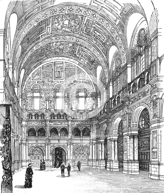 ''The Imperial Institute of the United Kingdom , The Colonies, and India; The Reception Hall', 1890. Creator: Unknown.