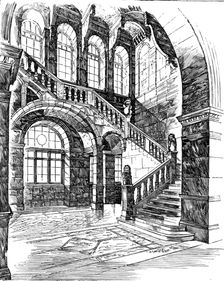 'The Imperial Institute of the United Kingdom , The Colonies, and India; East Staircase to First an Creator: Unknown