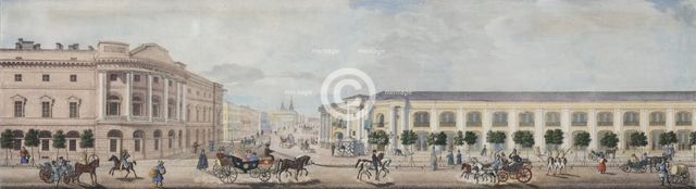 The Imperial Public Library (From the panorama of the Nevsky Prospekt), 1830.