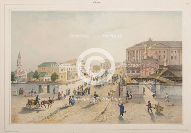 The Imperial post office and the School of Painting and Sculpture of the Moscow Art Society, 1840s.