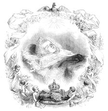 The Imperial Prince in his Cradle - from a photograph, 1856. Creator: Unknown