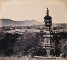 The Imperial Summer Palace (Yuan ming yuan), Beijing, China: the pagoda. Creator: Felice Beato