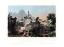 The Imperial Travelling Palace at the Hoo-Kew-Shan China, c1840.Artist: J Sands