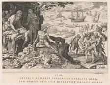 The Imperial Troops Bringing Civilization to the Indians, from The Victories of Emperor Ch..., 1555. Creator: Dirck Volkertsen Coornhert