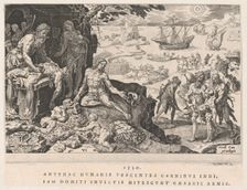 The Imperial Troops Bringing Civilization to the Indians, from The Victories of Emperor Ch..., 1555. Creator: Dirck Volkertsen Coornhert