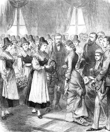 The Imperial Wedding at Vienna: Princess Stephanie of Belgium receiving bridal gifts..., 1881. Creator: Unknown