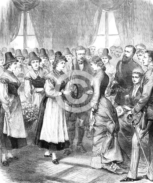 The Imperial Wedding at Vienna: Princess Stephanie of Belgium receiving bridal gifts..., 1881. Creator: Unknown.