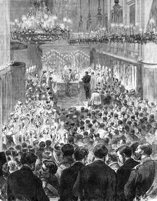 The Imperial Wedding at Vienna: the marriage ceremony in the Palace Church of the Augustines, 1881. Creator: Unknown