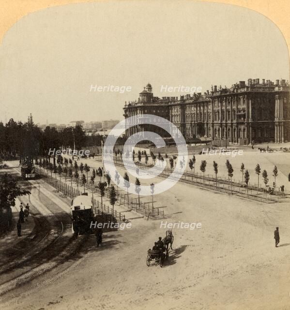 'The Imperial Winter Palace from Nevsky Prospect, St. Petersburg, Russia', 1897. Creator: Underwood & Underwood.
