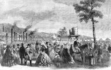 The Implement-yard at the Royal Society's Show at Leeds, 1861. Creator: Unknown