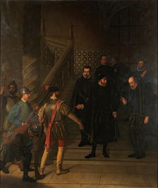 The Imprisonment of Lanuza, 1858. Creator: Carlos Larraz y Micheto