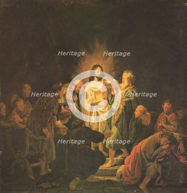 The Incredulity of St Thomas, 1634. Creator: Rembrandt Harmensz van Rijn.
