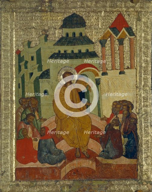 The Incredulity of Saint Thomas, 1497. Artist: Russian icon  