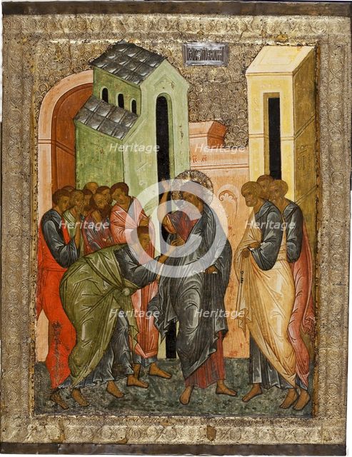 The Incredulity of Saint Thomas, 1497. Artist: Russian icon  