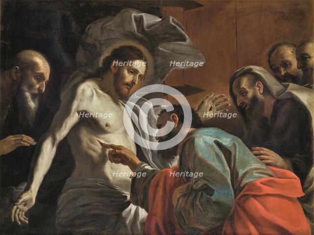 The Incredulity of Saint Thomas, ca 1675. Creator: Preti, Mattia (1613-1699).