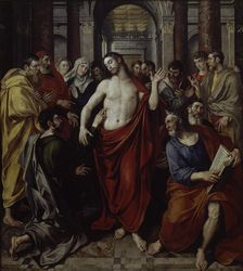 The Incredulity of Thomas, 1574. Creator: Martin de Vos