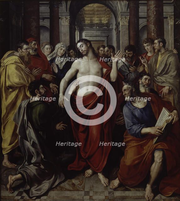 The Incredulity of Thomas, 1574. Creator: Martin de Vos.