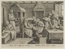 The Incubation of the Silkworm Eggs, Plate 3 from "The Introduction of the Silkworm" [..., ca. 1595. Creator: Karel van Mallery