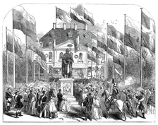 The Inauguration of the Statue of Beethoven, at Bonn, 1845. Creator: Unknown