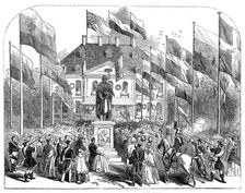 The Inauguration of the Statue of Beethoven, at Bonn, 1845. Creator: Unknown