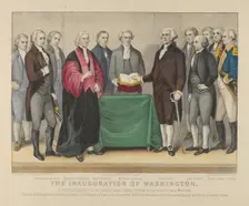 The Inauguration of Washington as First President of the United States, April 30th 1789 - ..., 1876. Creators: Nathaniel Currier, James Merritt Ives, Currier and Ives