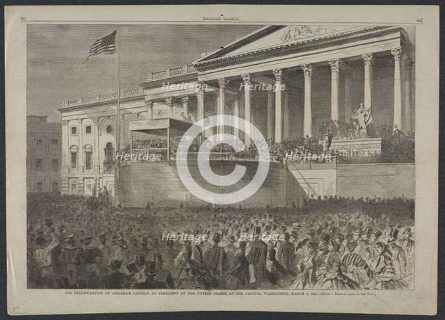 The Inauguration of Abraham Lincoln as President of the United States…, March 4, 1861, 1861. Creator: Winslow Homer (American, 1836-1910).