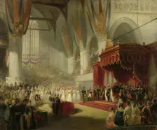 The Inauguration of King William II in the Nieuwe Kerk in Amsterdam on 28 November 1840, 1840-1845. Creator: Nicolaas Pieneman