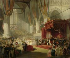 The Inauguration of King William II in the Nieuwe Kerk in Amsterdam on 28 November 1840, 1840-1845. Creator: Nicolaas Pieneman