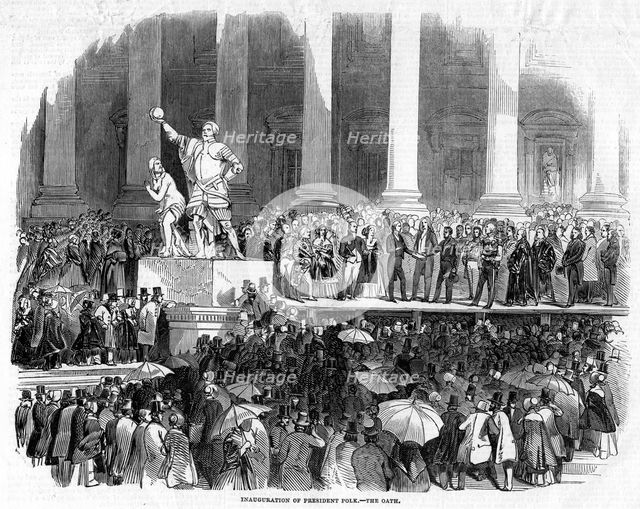 The Inauguration of President Polk, 1845. Artist: Unknown