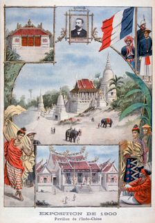 The Indochina pavilion at the Universal Exhibition of 1900, Paris, 1900