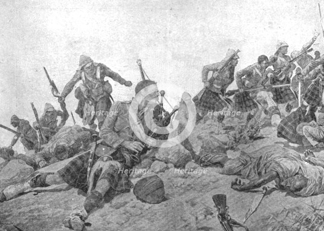 'The Indian Frontier War, 1897: The storming of the Dargai Ridge by the Gordon Highlanders, October Creator: Unknown.