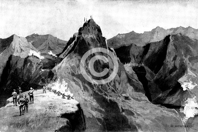 The Indian Frontier Rising: attack on Tangi Pass by the...Malakand Field Force, January 7, 1898. Creator: Unknown.