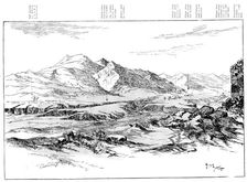 The Indian Frontier Rising: ground at the head of the Mastura Valley, 1898. Creator: Carl Hentschel