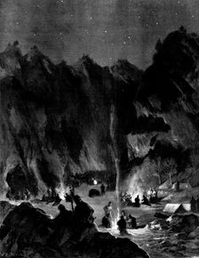 The Indian Frontier Rising: ...Expeditionary Force...Christmas Dinner in the Bazar Valley, 1898. Creator: Unknown