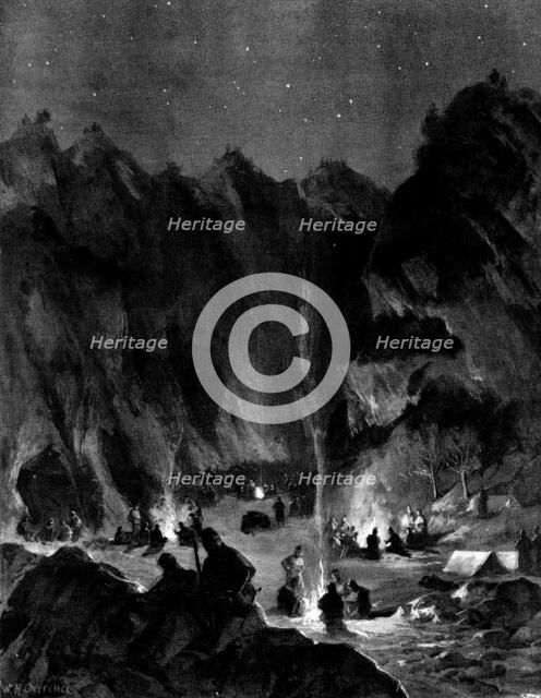 The Indian Frontier Rising: ...Expeditionary Force...Christmas Dinner in the Bazar Valley, 1898. Creator: Unknown.