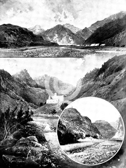 The Indian Frontier Rising: the expedition into the Khyber and Bazar Valley, 1898. Creator: Joseph Holland Tringham.