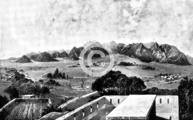 The Indian Frontier Rising: view of the scene of operations against the Bonerwals..., 1898. Creator: H. T..