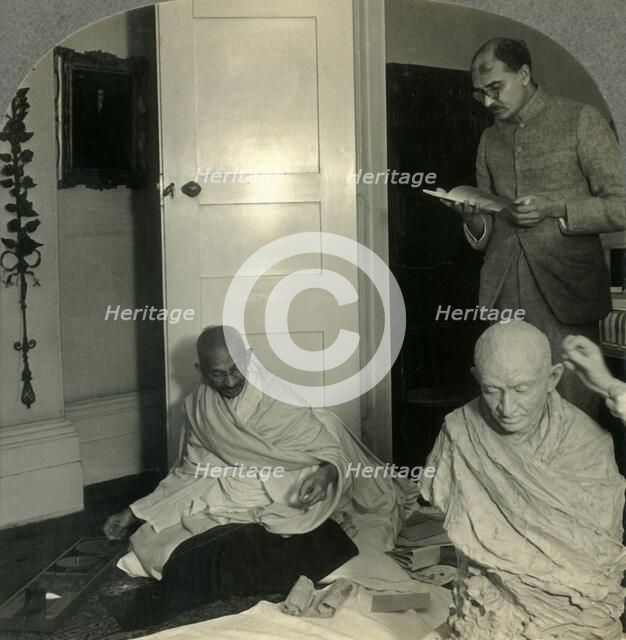 'The Indian Leader, the Mahatma Gandhi', c1930s. Creator: Unknown.