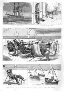 'The Indian Relief Trooping Season - Passing through the Suez Canal 1891. Creator: Unknown