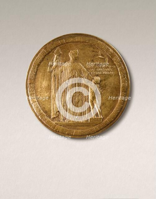 The Indiana Medal (The Admission of Indiana to the Union), 1916. Creator: Janet Scudder.