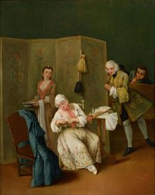 The Indiscreet Gentleman. Artist: Longhi, Pietro (1701-1785)