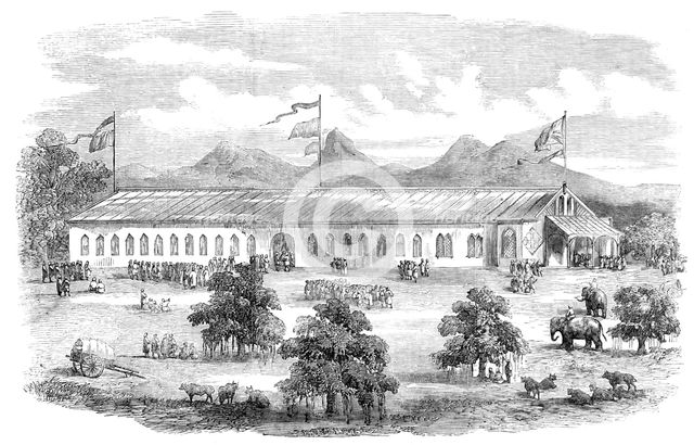 The Industrial and Agricultural Exhibition at Coimbatore, Madras Presidency, 1857. Creator: Unknown.