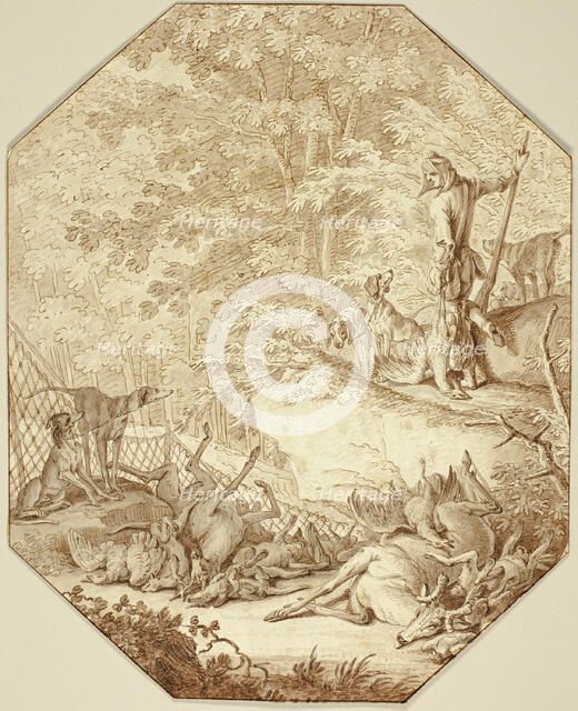 The Industrious Hunter, in Spring, n.d. Creator: Johann Elias Ridinger.